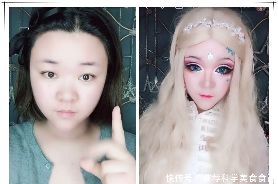 娃娃领|美妆达人化妆技术有多牛？男女互串不算啥，“真人芭比”是重头