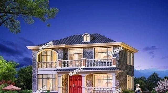 主体|开间12米左右的两层别墅,户型简单施工易,主体造价低!