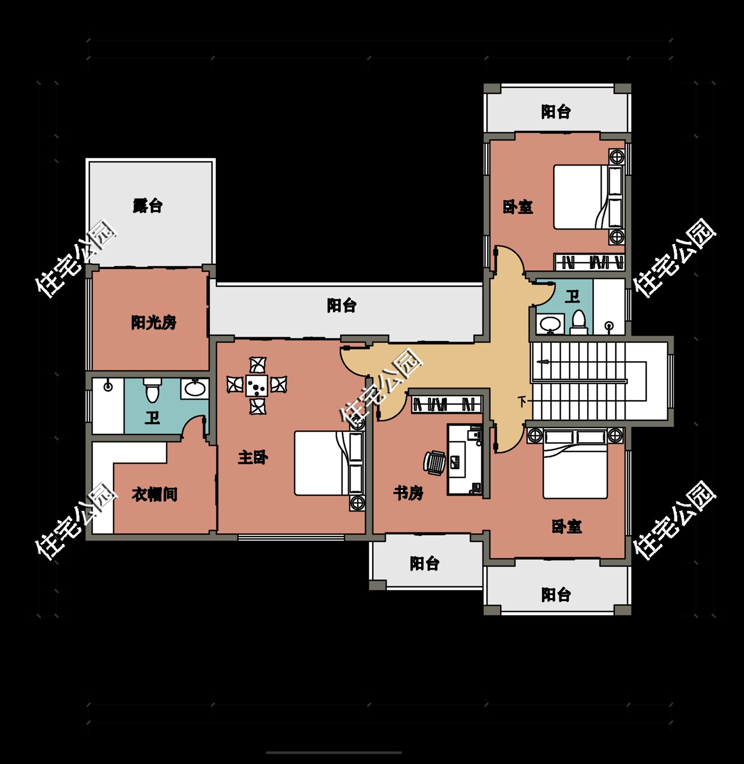 平面|农村盖房就在这10套里选一套,颜值高还实用,尤其第7套特别亮