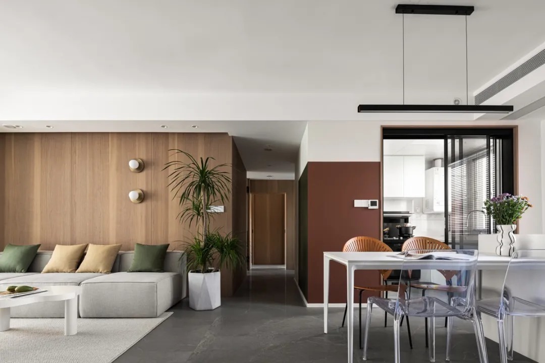 过道|109平自然简约现代风三居,颜值、功能与个性统统满足