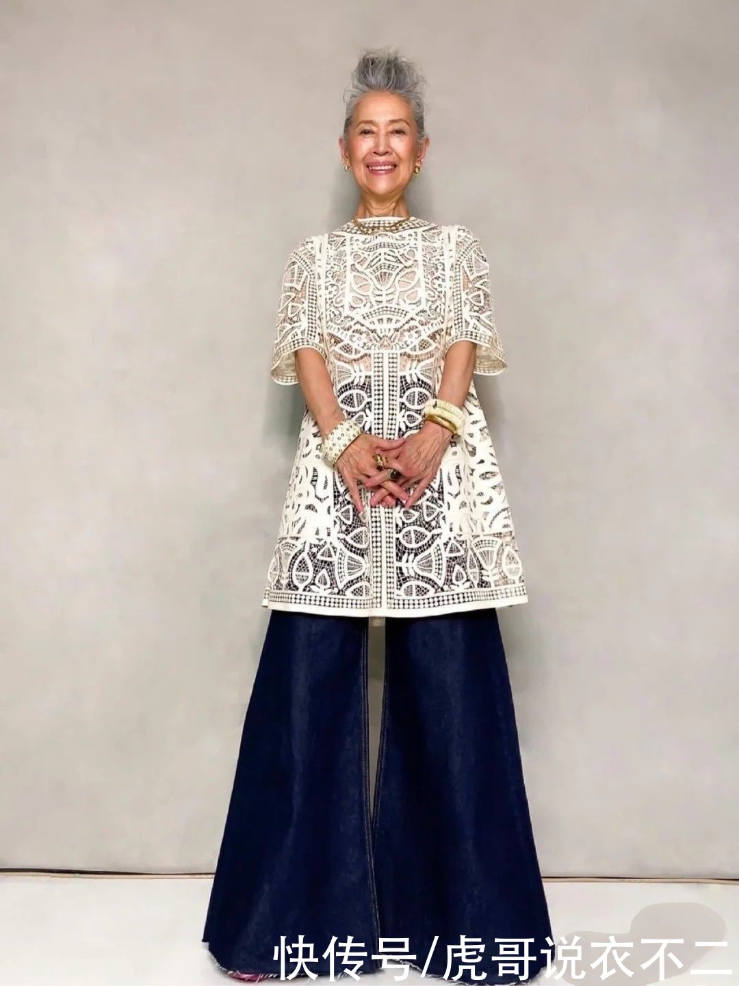 年纪|上了年纪的女人，学日本奶奶这样穿，“不露腿”也比小姑娘更抢眼