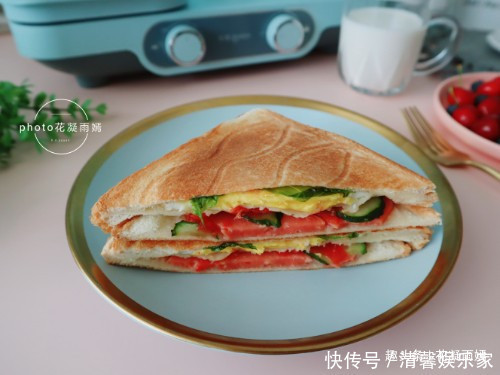 紫薯|火遍全网的早餐三明治,挑战一周6天不重样,这个妈妈超厉害