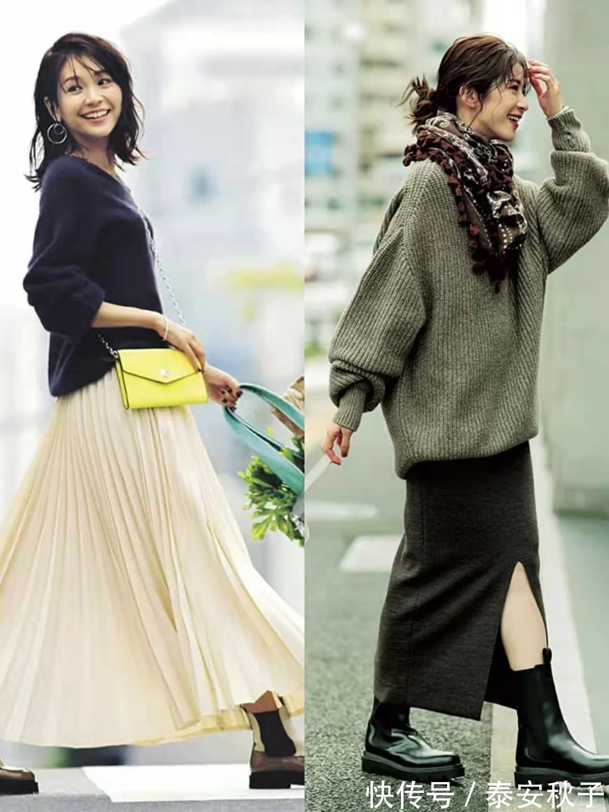 紧身衣 “半身裙+短靴”太美了!40岁+女人过年这样穿:显高级又有女人味