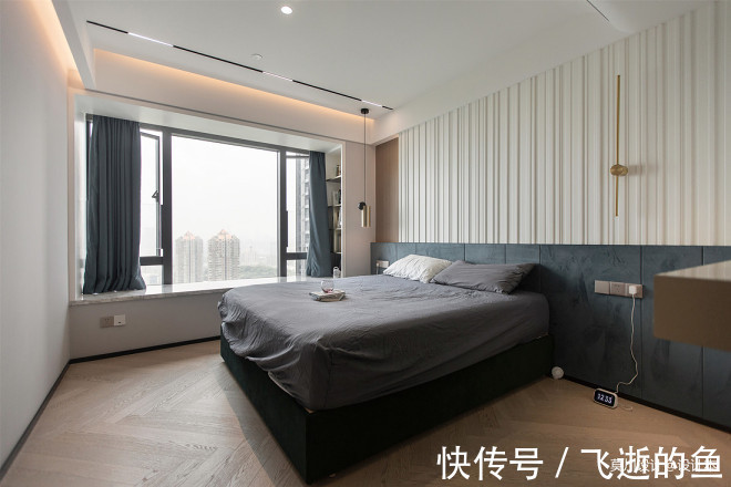 空间|黑白灰调性，三室改两室，三分离设计