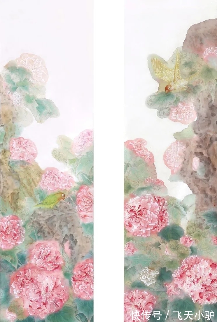 写意花鸟画$他从当代水墨回归传统花鸟画,情境夺人!