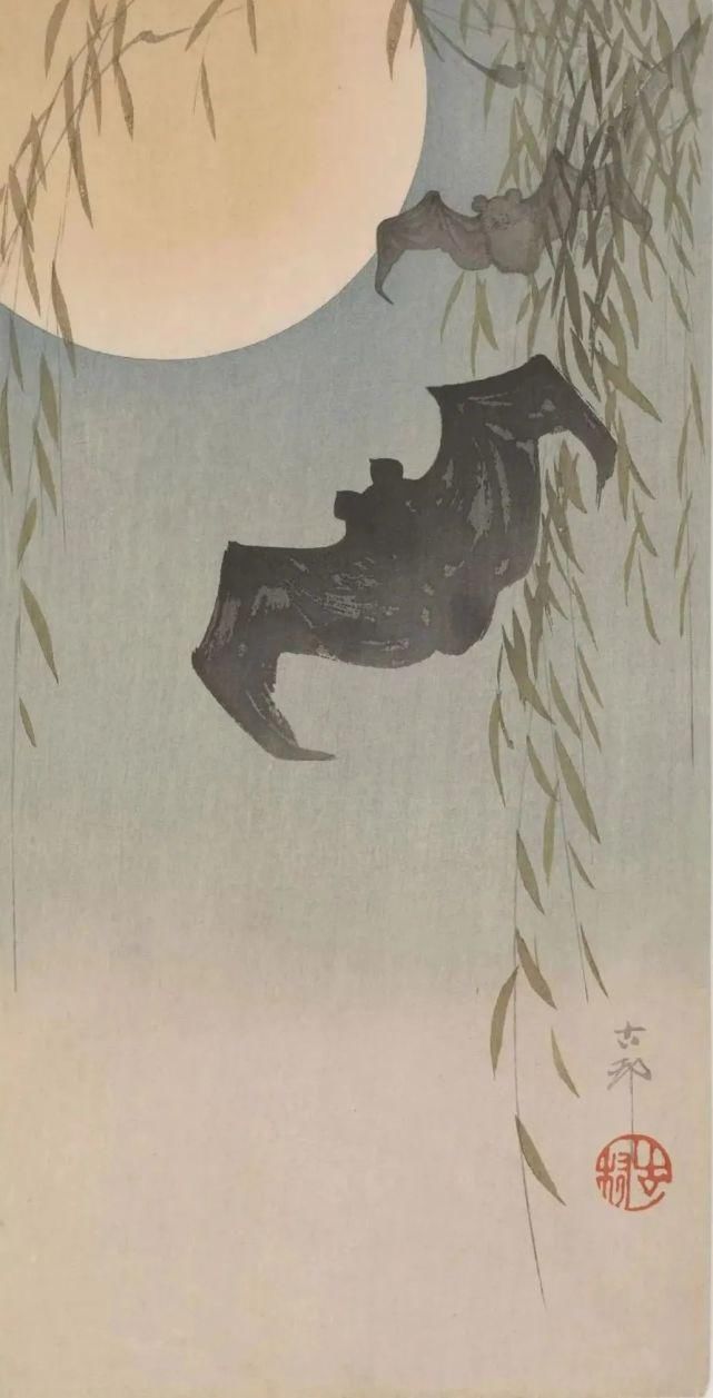 日本绘画大师的花鸟画，淡雅清新