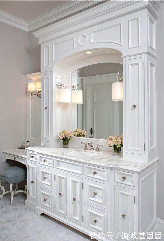 卫生间|洗漱台上方还可以这样打柜?做个弧形顶,懂行的一看就说好!