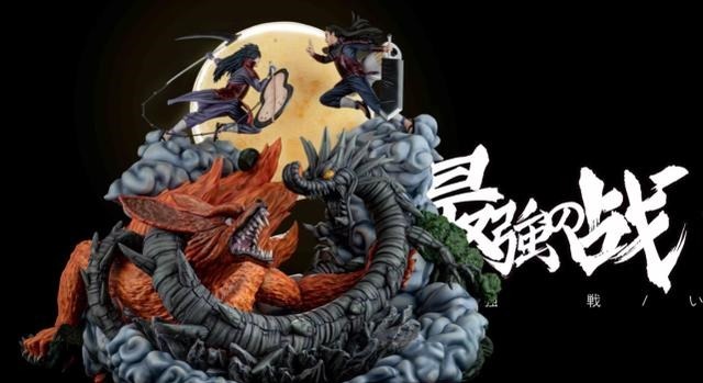 火影|火影4000的手办，斑与柱间的终结之战，九尾与木龙形象逼真