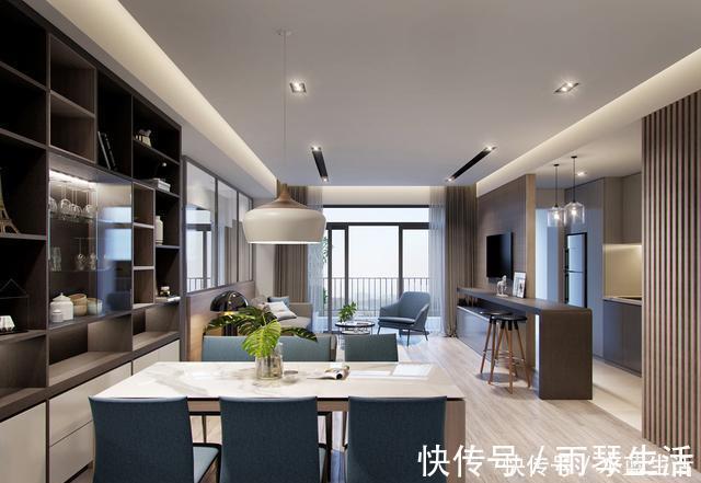 折叠门|我要有钱也买横厅户型,沙发不靠墙,餐厨一字排开,越看越高级