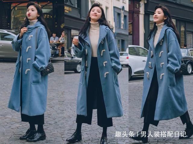 毛呢 毛呢大衣+阔腿裤,秋冬这样穿最流行,谁穿谁显瘦!