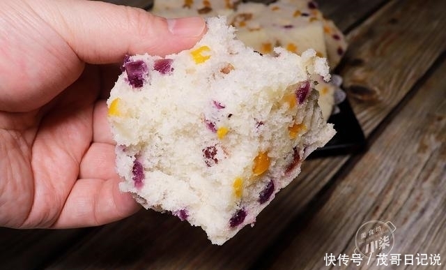 做法|南瓜紫薯发糕做法,搅一搅,出锅不塌陷不回缩,比油条包子都好吃