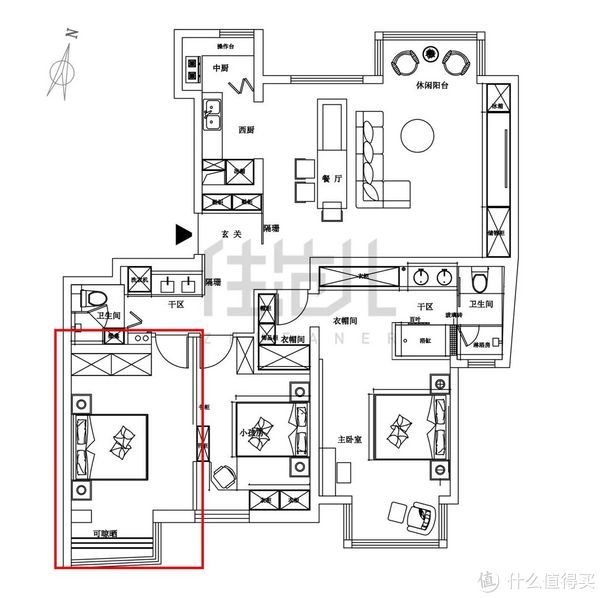 卫浴|绝！5口之家0杂物，只靠1扇门实现卫浴三分离