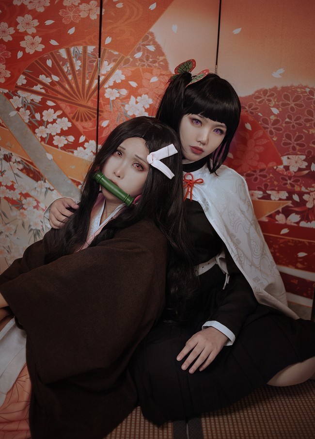 之刃|cos:鬼灭之刃两只小可爱,香奈乎和祢豆子