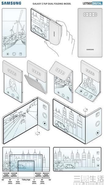 设计|三星折叠屏新机外观专利曝光，将采用双折叠设计