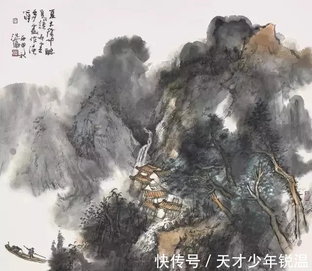 水墨#融会贯通|薛从伦水墨山水画