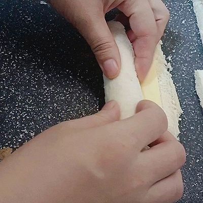 吐司|吐司芝士火腿卷