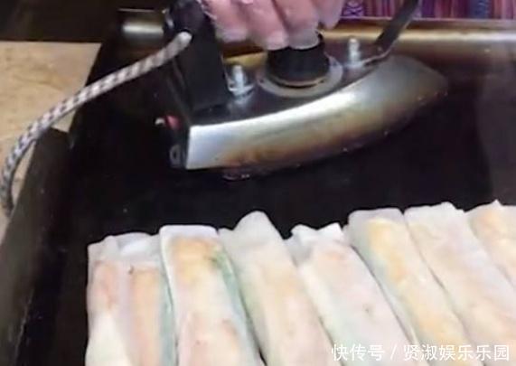 种小吃|大妈街边用“电熨斗”做小吃,路人好奇围观,尝后直接买了5个