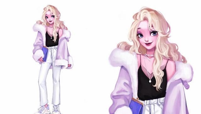 莫阿娜|“油画风格”的迪士尼公主,身穿便装很摩登,又酷又拽比王子还帅