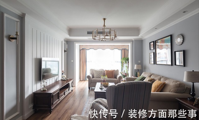 深色系|120平美式风三居室,高雅家具搭配轻奢金属系装饰艺术气息十足