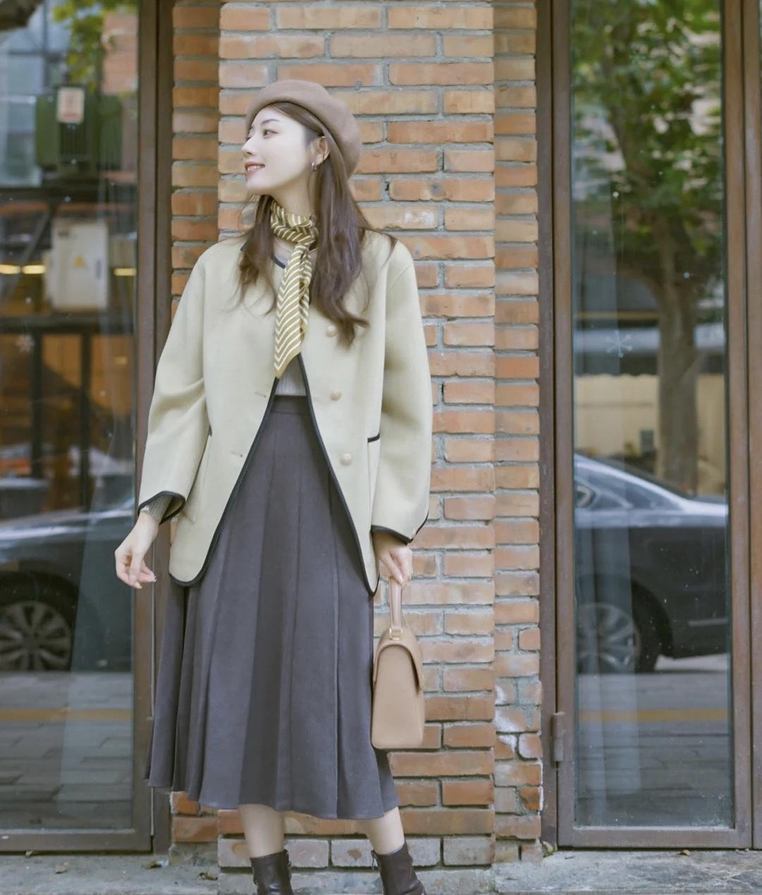 女人味|秋冬,高级感穿搭指南,针织衫搭配半身裙,温柔知性更具女人味!