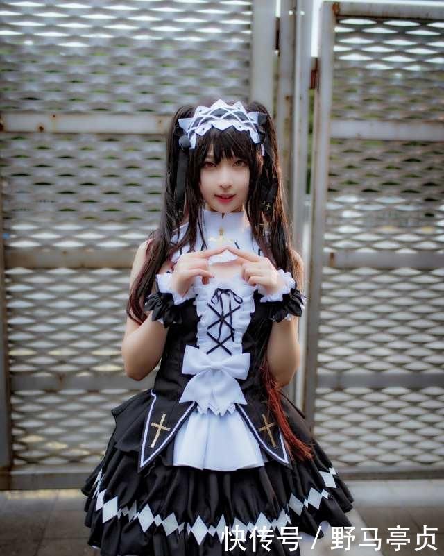 少女|時崎狂三的cosplay,配“黑絲”女仆裝的狂三只讓人想把她抱回家