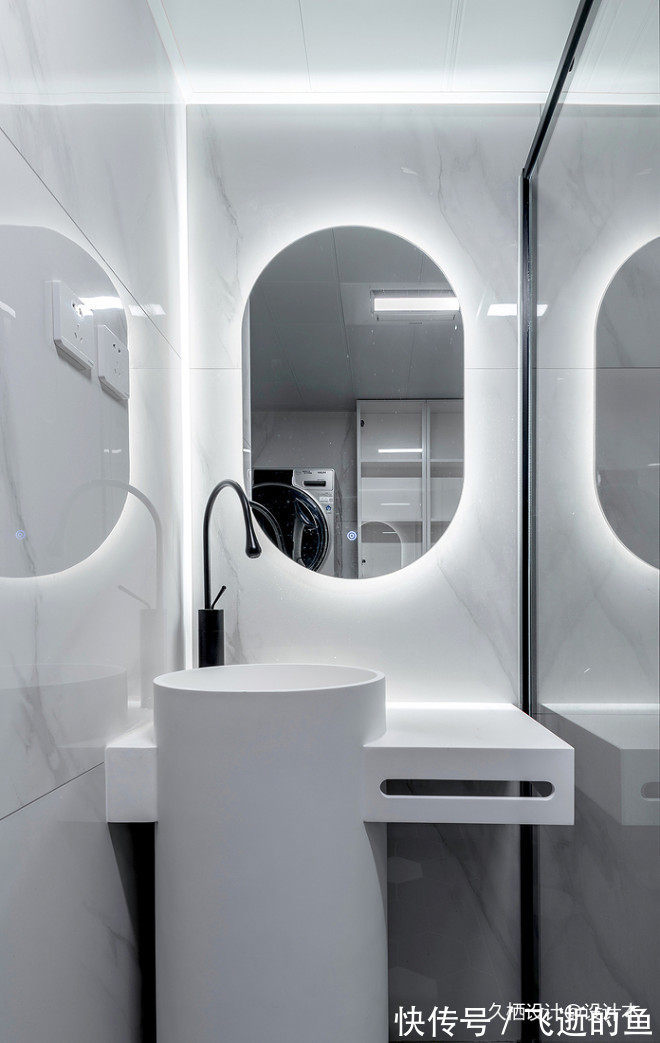 隔断|少见100㎡三居改两居，大胆配色尽显高级