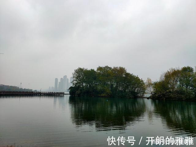 梅溪湖@《五绝·冬日游梅溪湖》逍遥碧水边,湖清树自闲