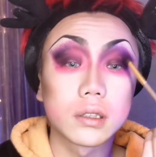 选择|男生仿妆“白雪公主后妈”,开始莫不是戏精看到成品不敢相信