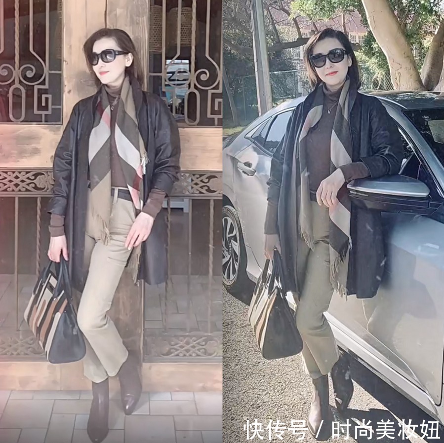 高级感|见过世面的女人都很会穿,这位50岁的姐姐穿搭简约大气,值得借鉴