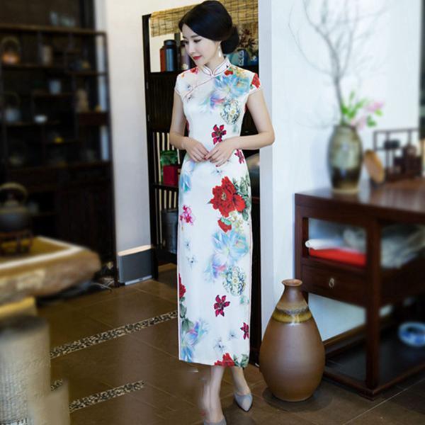 真丝|传统旗袍已经过时了,“改良旗袍”正流行,快给妈妈选一件