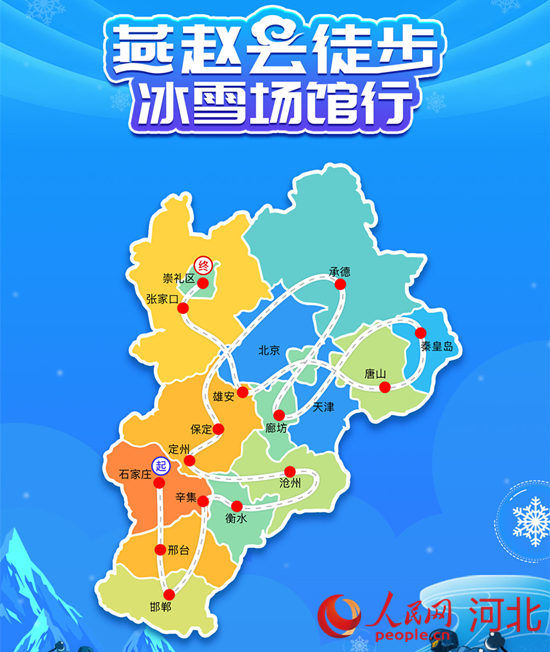 脚蹬拉力器|燕赵云徒步：让冰雪氛围“嗨”起来