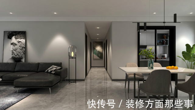 简约风|185平现代简约风四居室,室内空间朴素、大方,但其功能性强