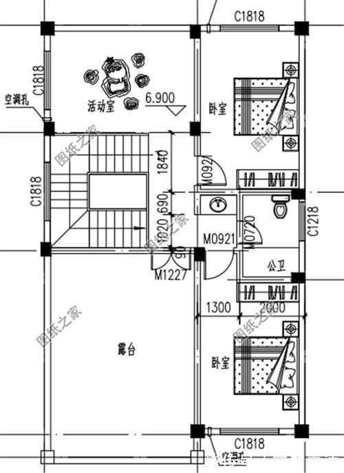 户型图|农村三层带罗马柱的房屋图片,准备在农村建房的有福了,建房参考