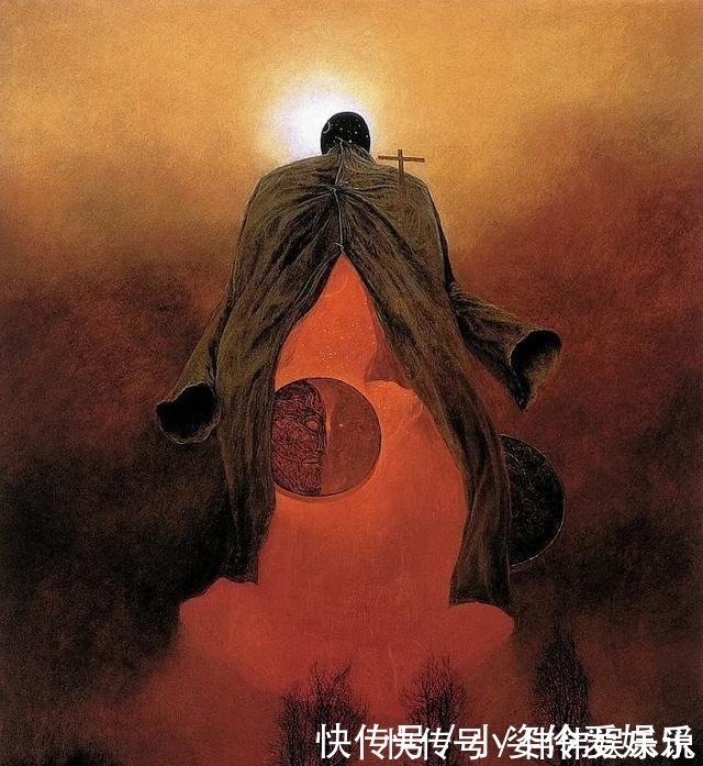 济斯瓦夫·贝克辛斯基!死后的世界什么样?两个起死回生的人画了出来,让人越看越发毛