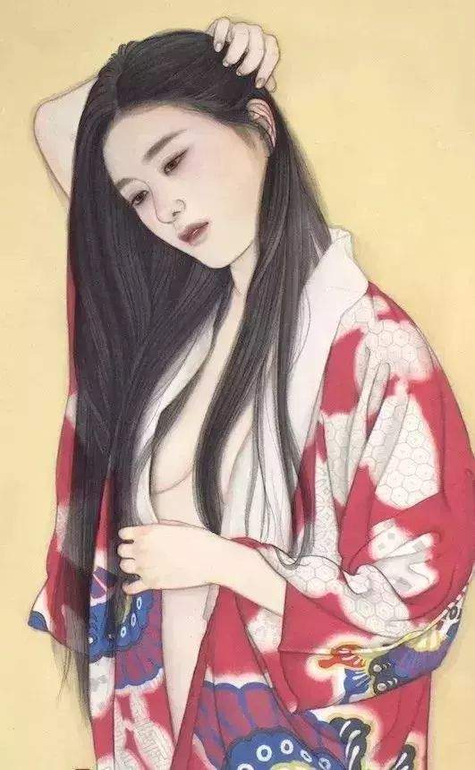 笔下|人称日本最美女画家，竟然这样画美女，极具香艳的极致诱惑