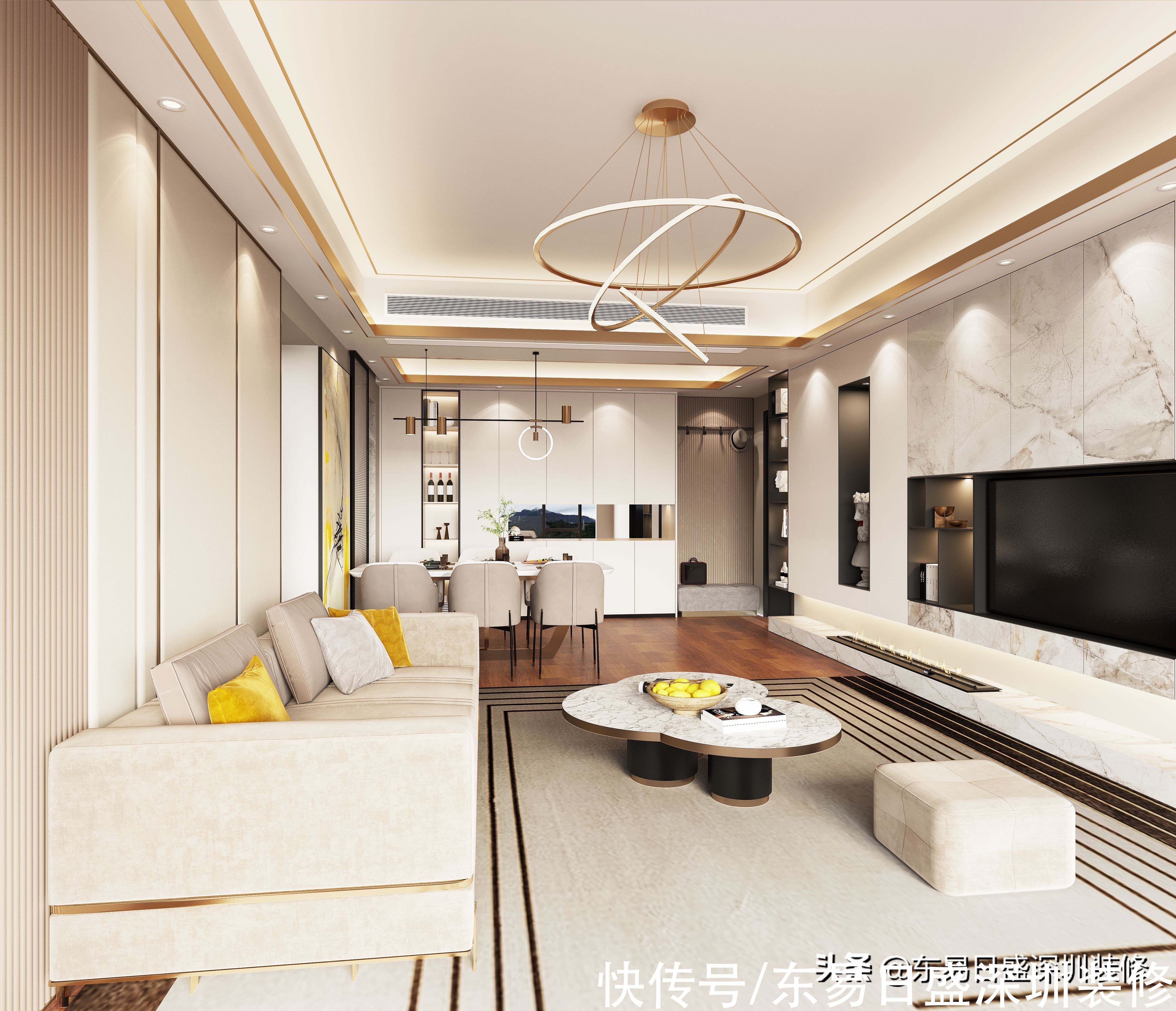 深圳|深圳装修：107㎡锦芦花园现代轻奢，20万装高级感十足