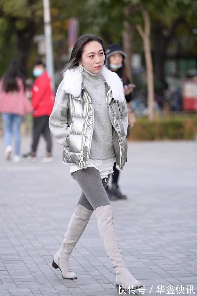 皮鞋|时尚穿搭，黑色打底裤搭配一双黑色皮鞋，清新淡雅