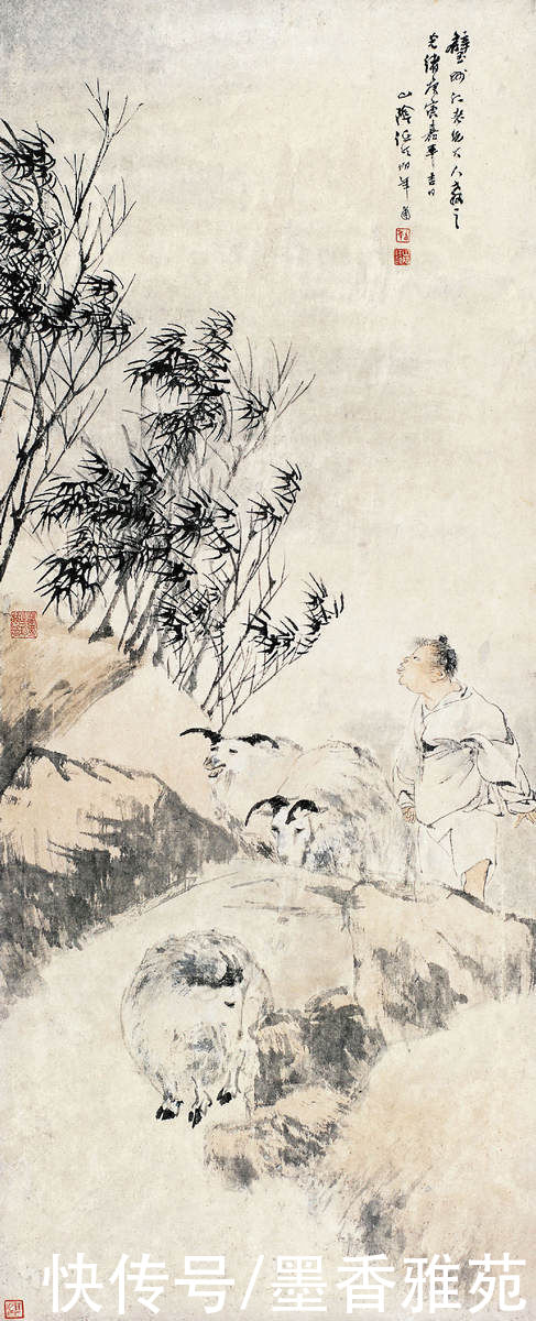 海派大师任伯年的国画作品，生动传神