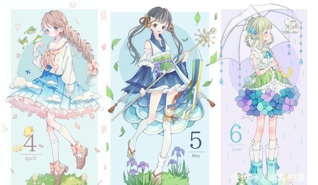 日本|果然万物皆可拟人,连月份都被日本画师娘化了,我最喜欢5月小姐