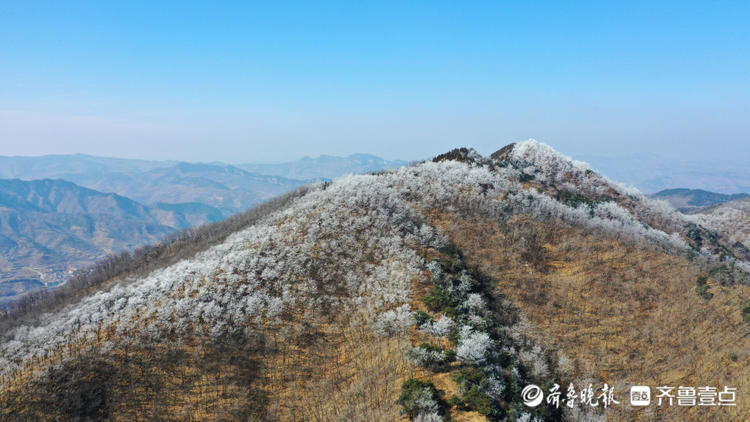 济南南山雨后奇观：九如山呈现大面积洁白雾凇