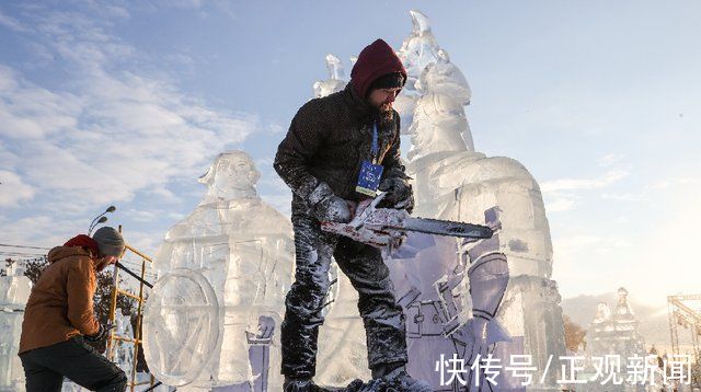 国际冰雪艺术节|莫斯科举行国际冰雪艺术节，冰雕造型栩栩如生