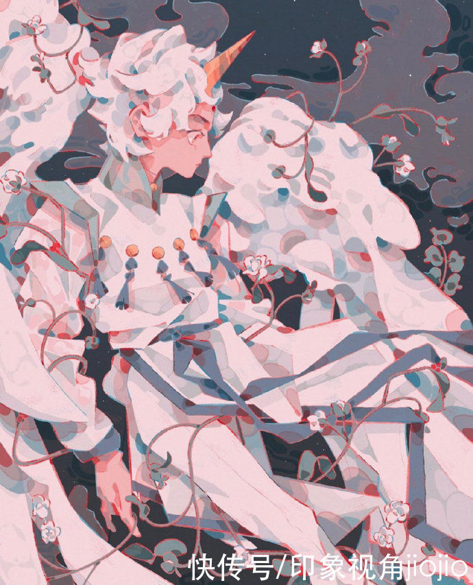 插画作品!甜腻腻的润系少女,看着看着就融化在色块里