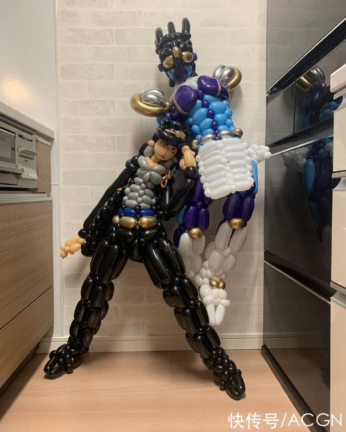 动漫角色|这位大佬太会玩气球了,啥动漫角色都能捏出来,JOJO鬼灭都有