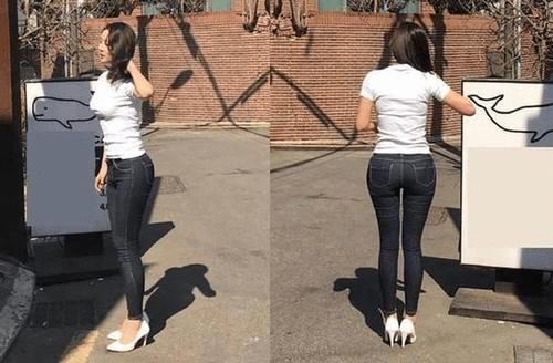 身材 紧身牛仔裤这样穿搭,不但显瘦还能勾勒S身材,背影更加性感迷人