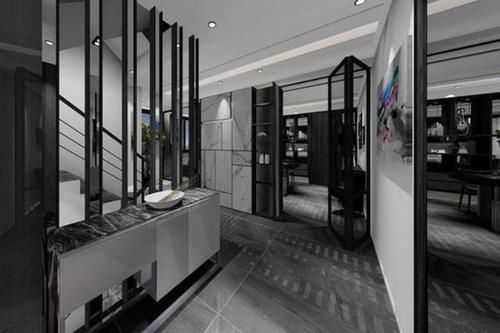 高奢风|956平精品别墅空间，张力线条造型剪裁，黑白搭配现代高奢风