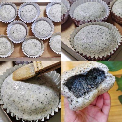 面团|黑芝麻奶酪小餐包