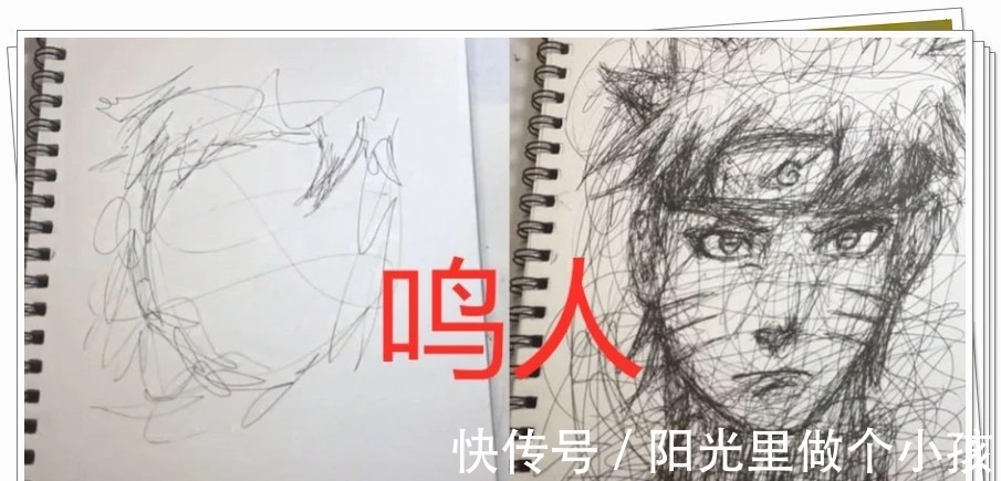 乱画|美术生“线条画”火了，扛住了鸣人，躲开了毒液，败在小丑手里！