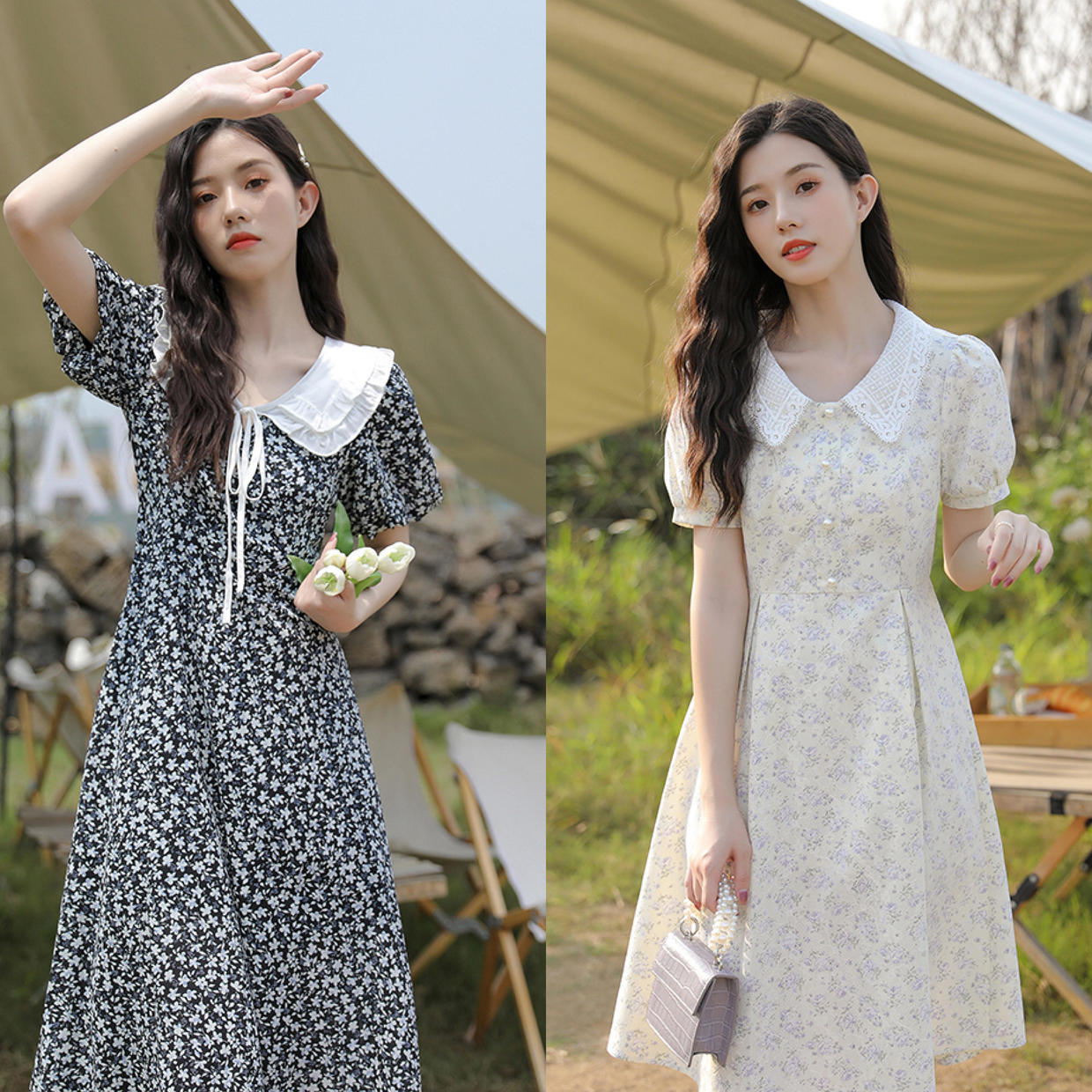 减龄|今夏“碎花连衣裙”火了,减龄时髦又洋气,让你美得有气质