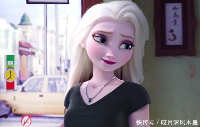 艾莎|冰雪奇缘艾莎女王的魅力不局限于动画里面,现代服装版,更潮流