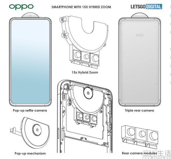 OPPO|OPPO新机设计专利曝光，配备旋转式前摄模组